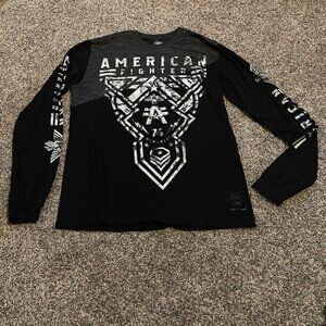 Buckle American Fighter Men's Long Sleeve Size Large